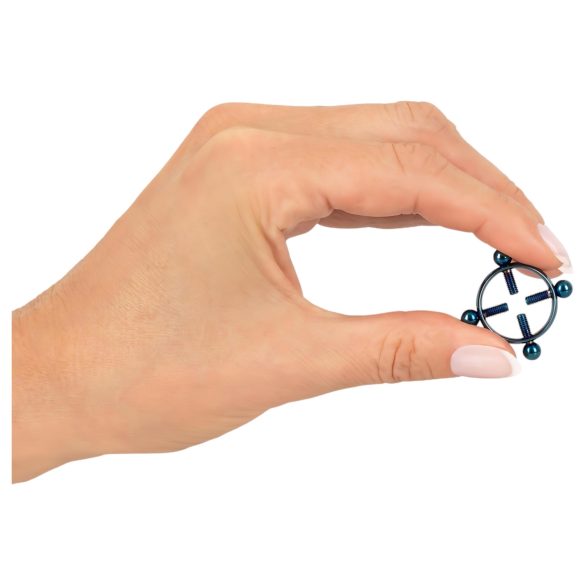 Bad Kitty - nännikoru rengas - metallinen sininen