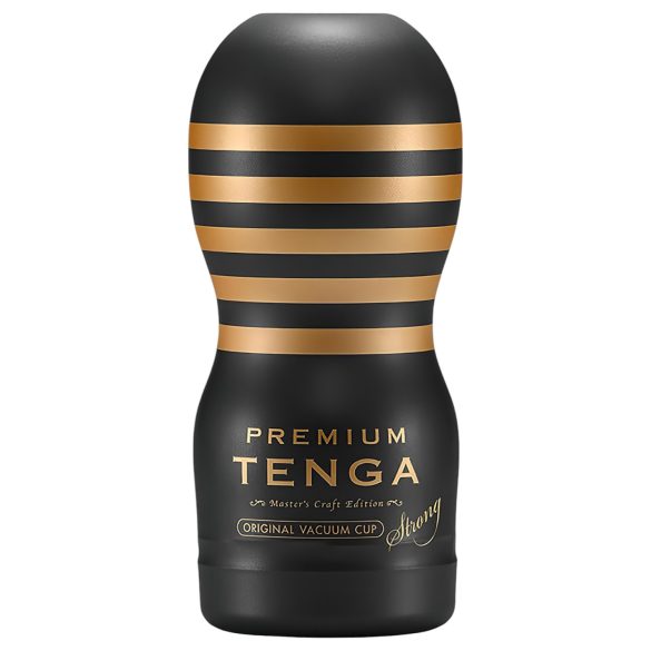 TENGA Premium Strong - kertakäyttöinen masturbaattori - musta