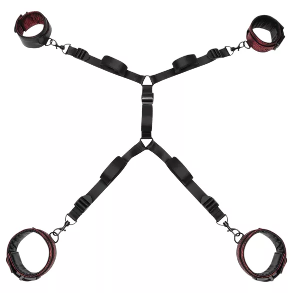 Fifty Shades of Grey - käsirautasetti - nahka - musta-punainen