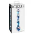Icicles No. 08 - lasidildo kahdella päällä - aallotettu - kirkas/sininen
