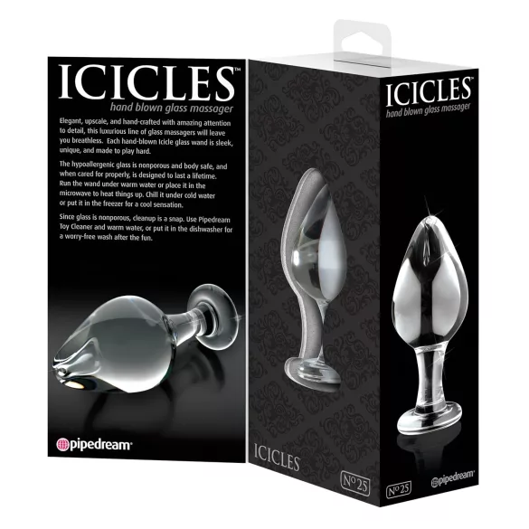 Icicles No. 25 - anustappi - lasi - läpinäkyvä - kartiomainen