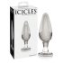 Icicles No. 26 - Kartionmuotoinen lasinen anaalitappi (läpinäkyvä)
