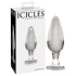 Icicles No. 26 - kartiomainen lasinen anustappi (läpinäkyvä)