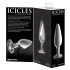 Icicles No. 26 - Kartionmuotoinen lasinen anaalitappi (läpinäkyvä)