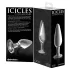 Icicles No. 26 - kartiomainen lasinen anustappi (läpinäkyvä)