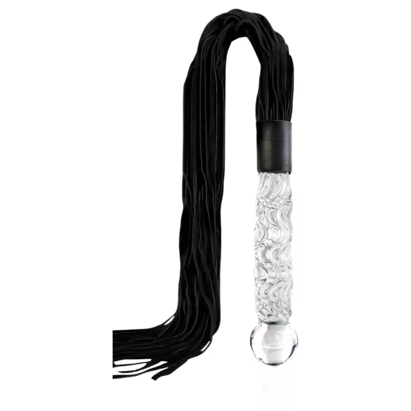 Icicles No. 38 - piiska ja lasidildo - läpinäkyvä/musta