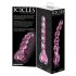 Icicles No. 43 - helmin koristeltu lasidildo (vaaleanpunainen)