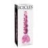 Icicles No. 43 - lasidildo helmillä ja sydämellä - pinkki