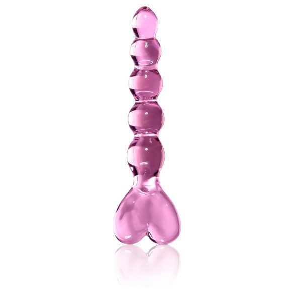 Icicles No. 43 - lasidildo helmillä ja sydämellä - pinkki