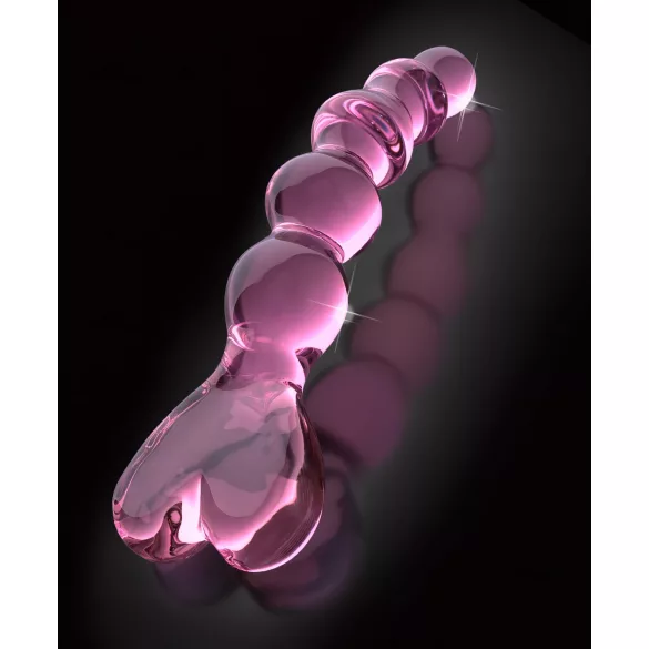 Icicles No. 43 - lasidildo helmillä ja sydämellä - pinkki
