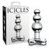 Icicles No. 47 - Kolminkertainen Helmi Lasi Anustappi (Läpinäkyvä)