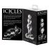 Icicles No. 47 - Kolminkertainen Helmi Lasi Anustappi (Läpinäkyvä)