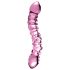 Icicles No. 55 - Kaksipäinen G-piste lasidildo (pinkki)