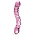 Icicles No. 55 - kaksipäinen G-piste lasidildo - pinkki