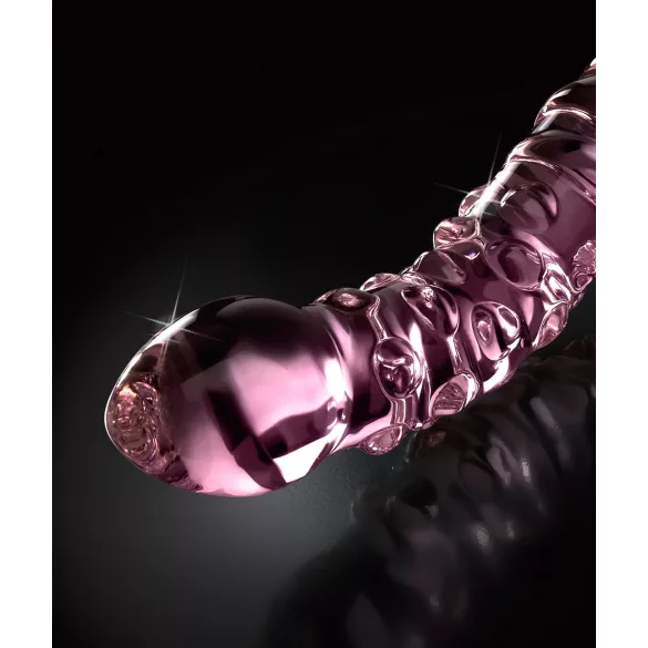 Icicles No. 55 - kaksipäinen G-piste lasidildo - pinkki