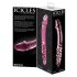 Icicles No. 57 - kaksipäinen lasidildo, penisdesigni (pinkki)