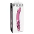 Icicles No. 57 - kaksipäinen lasidildo penis - pinkki