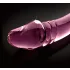 Icicles No. 57 - kaksipäinen lasidildo penis - pinkki