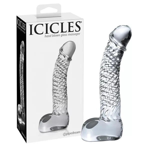 Icicles No. 61 - lasidildo kiveksillä ja peniksellä - läpinäkyvä