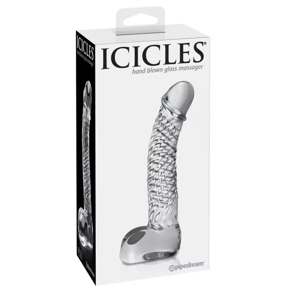 Icicles No. 61 - lasidildo kiveksillä ja peniksellä - läpinäkyvä