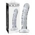 Icicles No. 62 - lasidildo peniksen muodossa (läpinäkyvä)