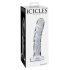Icicles No. 62 - lasidildo peniksen muodossa (läpinäkyvä)