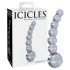 Icicles No. 66 - Kaareva, pallomainen lasidildo (läpinäkyvä)