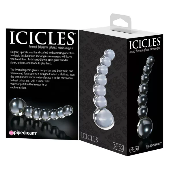 Icicles No. 66 - lasidildo kaareva pallomainen - kirkas