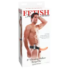   Pipedream - Fetish Strap-On 8 - kiinnitettävä, ontto vibraattori (luonnollinen)