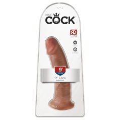 King Cock - realistinen dildo imukupilla - tumma iho - 23 cm