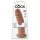 King Cock 10 - suuri imukupillinen dildo (25cm) - tumma luonnonsävy