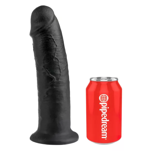 King Cock - dildo imukupilla - 25 cm - musta