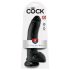 King Cock 9 - musta jättidildo imukupilla (23 cm)