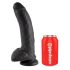 King Cock 9 - musta jättidildo imukupilla (23 cm)