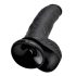 King Cock 9 - musta jättidildo imukupilla (23 cm)
