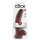 King Cock - dildo tapilla ja kiveksillä - 23cm - ruskea