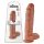 King Cock 11 - imukuppidildo kiveyksillä (28 cm) - tumma luonnonsävy