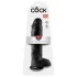King Cock 11 - dildo imukupilla ja kiveksillä - musta 28cm