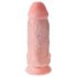 King Cock 9 Paksu - imukupilla varustettu dildo (23cm) - luonnollinen