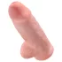 King Cock - dildo imukupilla ja kiveksillä - 23 cm - iho