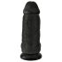 King Cock 9 Chubby - imukuppidildo, kiveä - musta