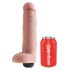 King Cock 10 - Aito Suihkuttava Dildo (25 cm) - Luonnollinen