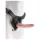King Cock - Strap-on dildo valjailla - musta 18 cm