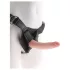 King Cock - Strap-on dildo valjailla - musta 18 cm