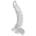 King Cock Clear 7,5 - Imukupillinen kivillinen dildo (19 cm)