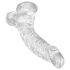 King Cock Clear 7,5 - Imukupillinen kivillinen dildo (19 cm)