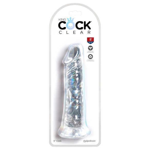 King Cock Clear 8 - iso dildo imukupilla 20 cm
