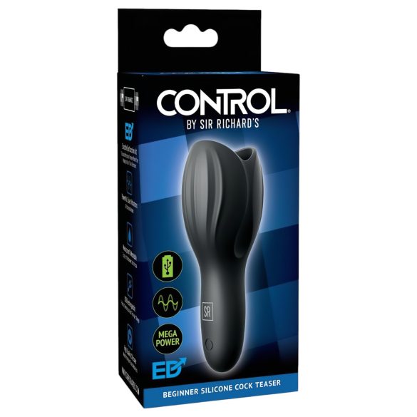 Control Cock Teaser - vedenkestävä, ladattava klitorisvibraattori (musta)