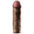 X-TENSION Mega 2 - aidon tuntuinen penisholkki (20,3 cm) - tumma luonnonsävy
