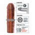 X-TENSION Mega 2 - aidon tuntuinen penisholkki (20,3 cm) - tumma luonnonsävy